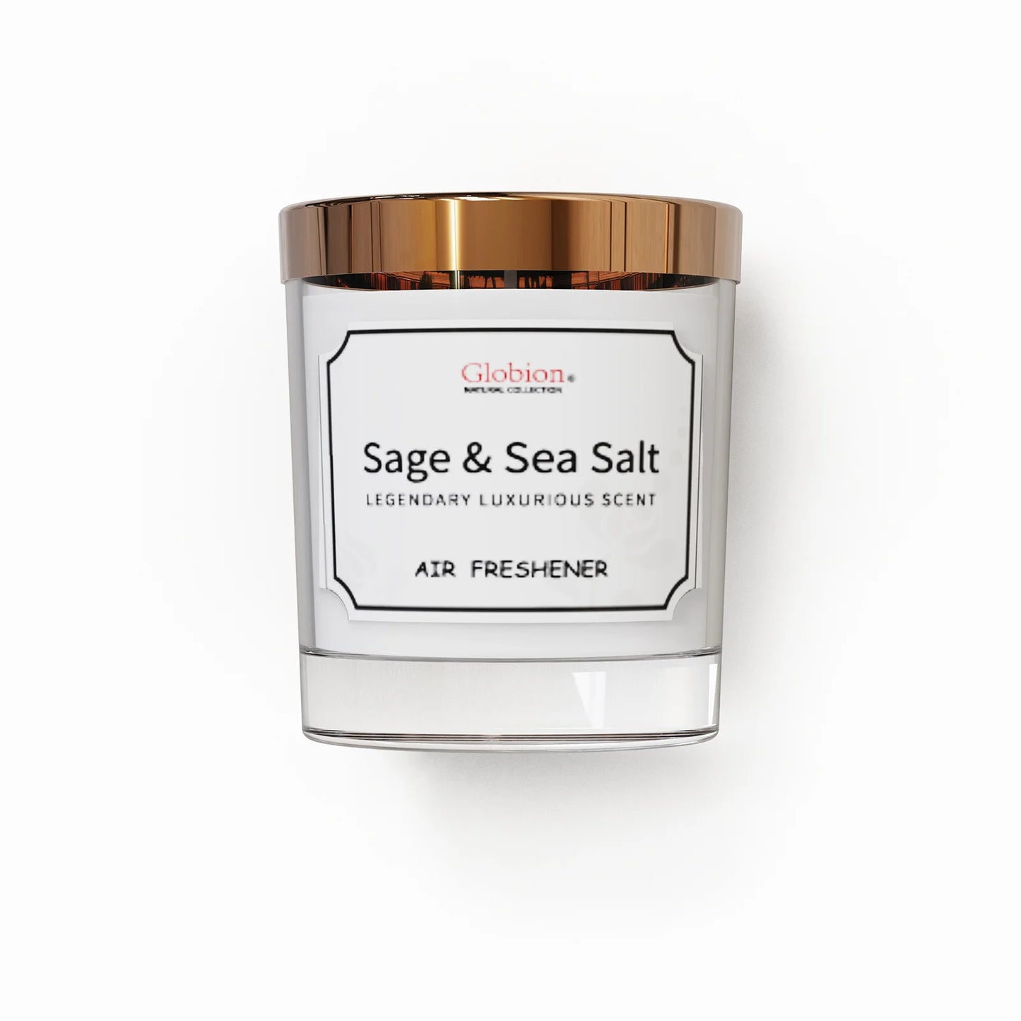 Scented Candle Sage and Sea Salt Aromatherapy Candle Glass Jar + Lid 7oz for Home 45 Hours Burn Time Gift for Women & Men